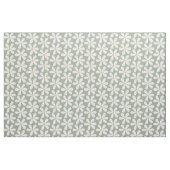 コケ灰色に黄色の中心を持つ白いデイジー ファブリック (ヤード)