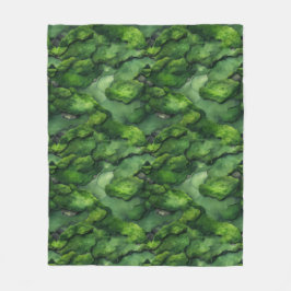 コケ畑 フリースブランケット