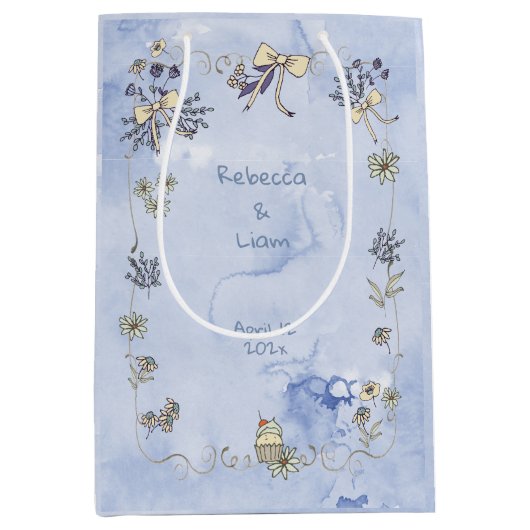 コケ縁どット水の色 ミディアムペーパーバッグ (正面)