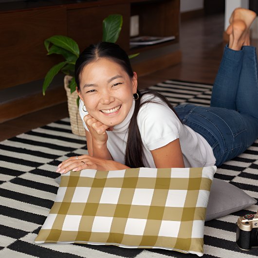 コケ茶ピロー市松模様にケース 枕カバー