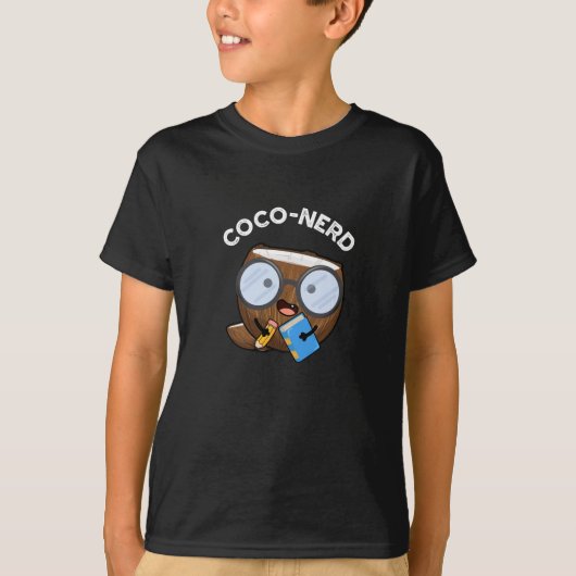 ココおたくおもしろいフルーツココナッツプンダーク Tシャツ (正面)