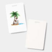 ココおもしろいコナッツカオスパームユーモアのあるツリー バッジ (正面＆裏面)