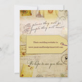 ココアおよびクリームの花嫁旅行シャワーのテーマ 招待状 (裏面)