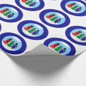 ココアかわいこちゃんのクリスマスの聖歌隊2海軍 ラッピングペーパー (角)