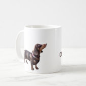 ココアか。 ダックスフントのコーヒー・マグ コーヒーマグカップ (正面左)