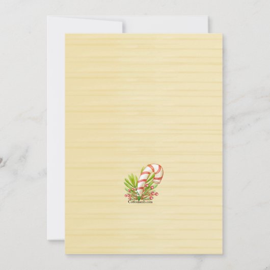 ココアとクッキーのお誘い 招待状 (裏面)