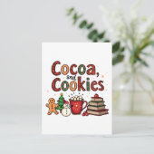 ココアとクッキーのクリスマス愛好家 ポストカード (スタンド正面)
