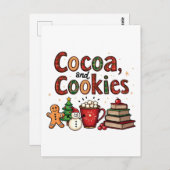 ココアとクッキーのクリスマス愛好家 ポストカード (正面/裏面)