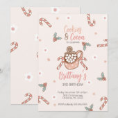 ココアとクッキーの冬の招待状 招待状 (正面/裏面)