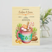 ココアとクッキー招待状 招待状 (スタンド正面)