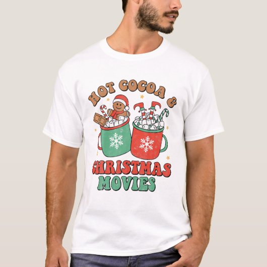 ココアとクリスマス映画 Tシャツ (正面)
