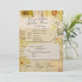 ココアとクリームのブライダル トラベル シャワー テーマ 招待状 (スタンド正面)