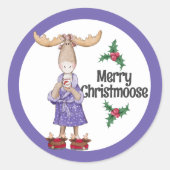 ココアとパジャマのクリスマスムース ラウンドシール (正面)
