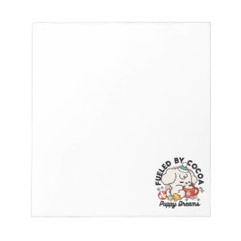 ココアと子犬の夢に満ちた – かわいい冬の犬 ノートパッド