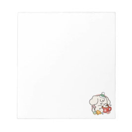 ココアと子犬の夢に満ちた – かわいい冬の犬 ノートパッド