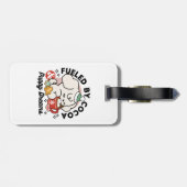 ココアと子犬の夢に満ちた – かわいい冬の犬 ラゲッジタグ (裏面横)