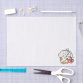 ココアと子犬の夢に満ちた – かわいい冬の犬 薄葉紙 (クラフト)