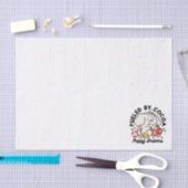 ココアと子犬の夢に満ちた – かわいい冬の犬 薄葉紙 (クラフト)