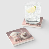 ココアと子羊の甘い夢 ストーンコースター (横)