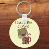ココアのために熱狂するな女の子くま キーホルダー (正面)