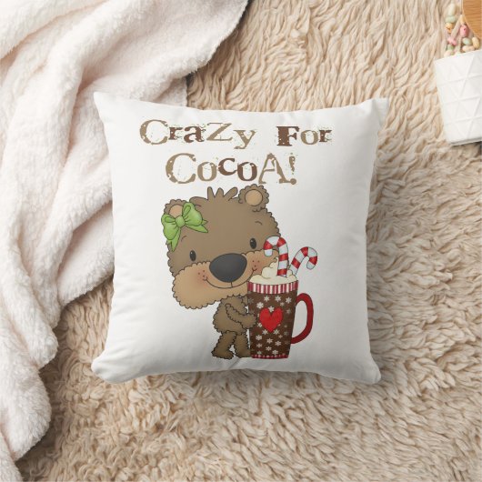 ココアのために熱狂するな女の子くま クッション (ブランケット)