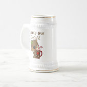 ココアのために熱狂するな女の子くま ビールジョッキ (正面左)