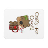 ココアのために熱狂するな女の子くま マグネット (横)