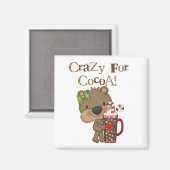 ココアのために熱狂するな女の子くま マグネット (正面/裏面)