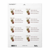 ココアのために熱狂するな女の子くま ラベル (フルシート)