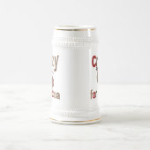 ココアのために熱狂する ビールジョッキ (中央)