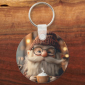 ココアのカップを楽しむ居心地のよい格言 キーホルダー (裏面)