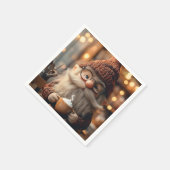 ココアのカップを楽しむ居心地のよい格言 スタンダードカクテルナプキン (角)