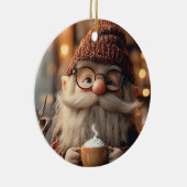 ココアのカップを楽しむ居心地のよい格言 セラミックオーナメント (右)