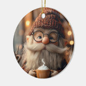 ココアのカップを楽しむ居心地のよい格言 セラミックオーナメント (左)