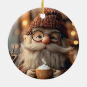 ココアのカップを楽しむ居心地のよい格言 セラミックオーナメント (裏面)