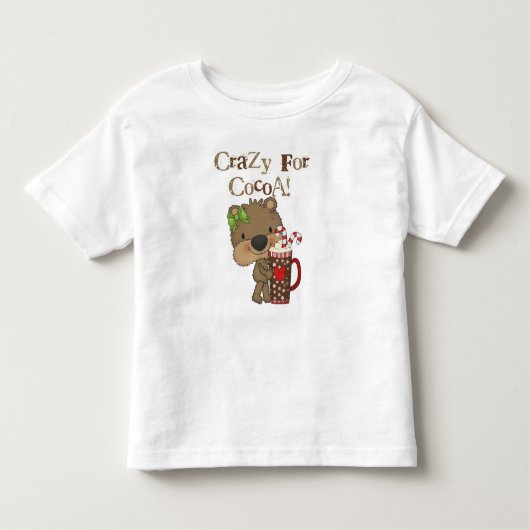 ココアの女熱狂するの子クマ トドラーTシャツ (正面)