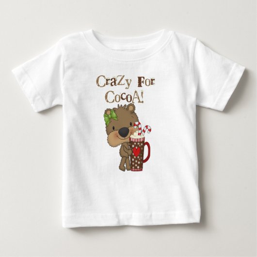 ココアの女熱狂するの子クマ ベビーTシャツ (正面)