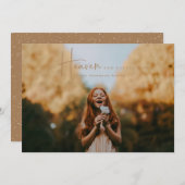 ココアの宗教的な写真クリスマスカード 招待状 (正面/裏面)