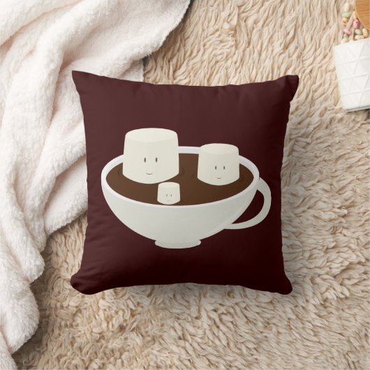 ココアの微笑のマシュマロ クッション (ブランケット)