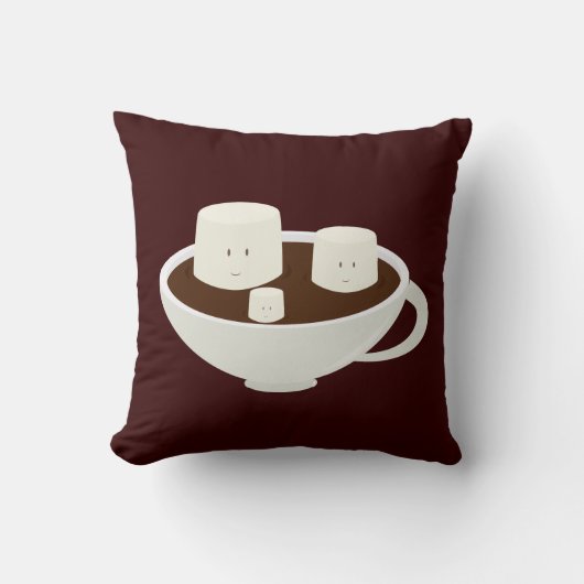 ココアの微笑のマシュマロ クッション (正面)