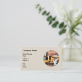 ココアの臼と杵と箱 名刺 (スタンド正面)