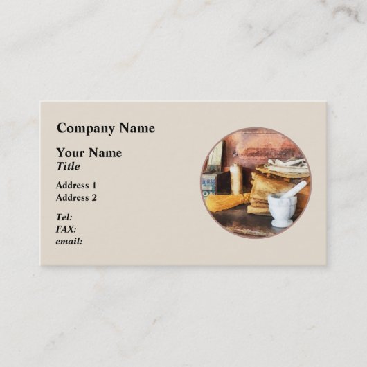 ココアの臼と杵と箱 名刺 (正面)