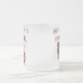 ココアの鑑識家の男の子くま フロストグラスマグカップ (中央)