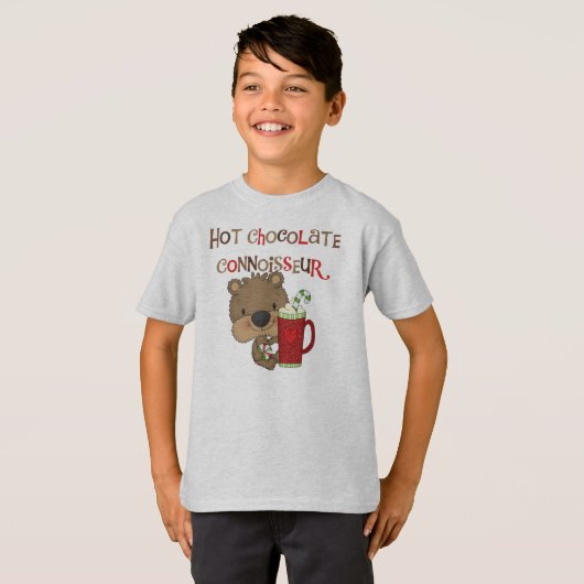 ココアの鑑識家の男の子くま Tシャツ (正面フル)