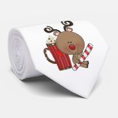 ココアを持つルディのトナカイ ネクタイ (ロール)