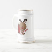 ココアを持つルディのトナカイ ビールジョッキ (正面左)