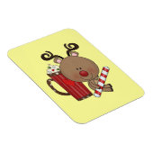 ココアを持つルディのトナカイ マグネット (右側)