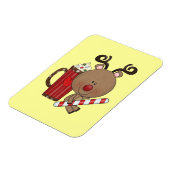 ココアを持つルディのトナカイ マグネット (左側)