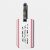 ココアを持つルディのトナカイ ラゲッジタグ (裏面縦)