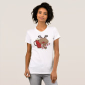 ココアを持つルディのトナカイ Tシャツ (正面フル)